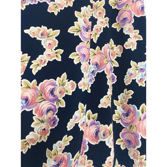 BETSEY JOHNSON Vintage 90s/Y2k Rayon Bias Cut Floral Midi Skirt US SMALL - Picture 10 of 14